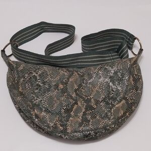 Anthropologie Snake Print Shoulder Bag